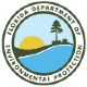 Seal of the Florida Department of Environmental Protection featuring a sunset and pine tree.